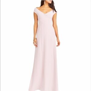NWT Show Me Your Mumu,Zurich Knot Gown,Vintage Rose Stretch Crepe,Size S